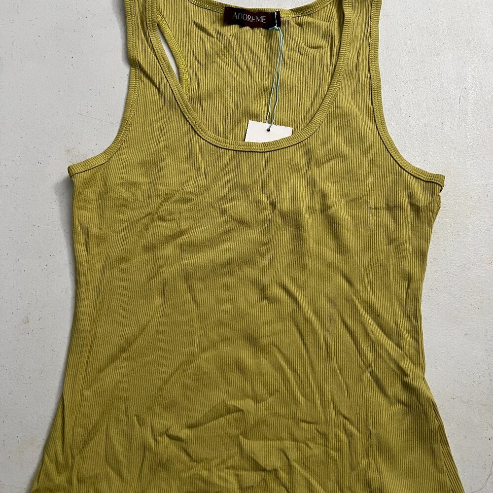 AdoreMe Roseanne Tank Yellow Size L NWT